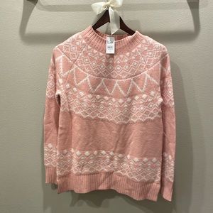 LOFT Blush Fair Isle Sweater- XS🩷